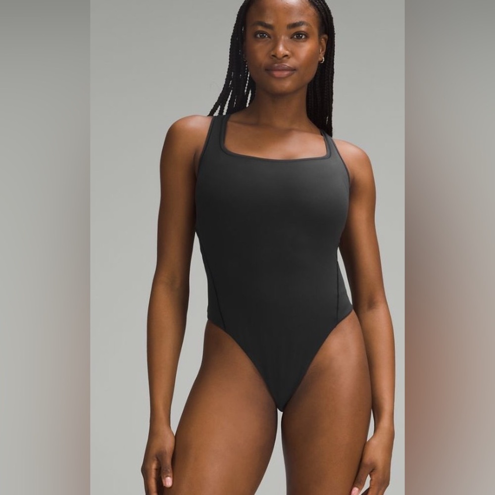lululemon athletica Black Nulu square neck bodysuit size small NWT